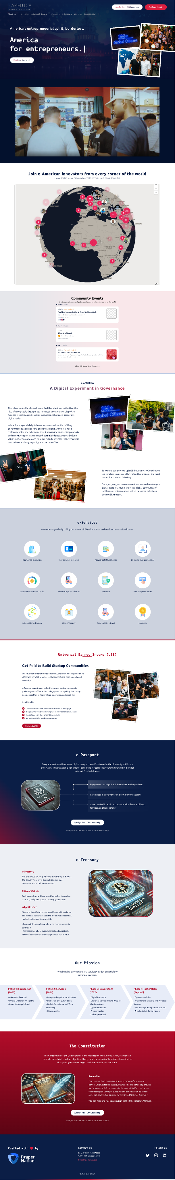 Homepage screen